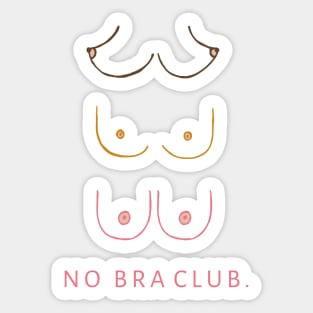 No Bra Club Sticker